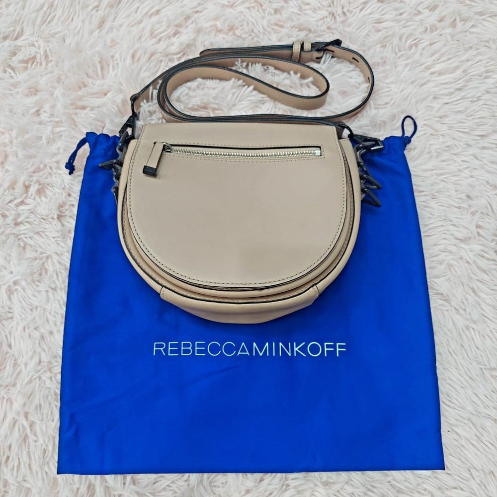 Rebecca Minkoff leather ballet slipper pink Astor saddle crossbody